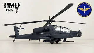 Hughes AH-64 Apache, US Army Gunship Helicopter, Model Power 1:48 Diecast Model