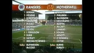 Rangers v Motherwell 5/3/94