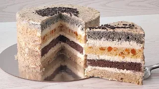 the famous delicious cake with 4 different flavors in ONE! budget-friendly and fast! Sour cream cake