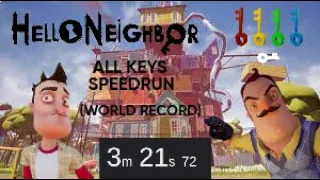 Hello Neighbor All Keys Speedrun (3:21) | Former WR