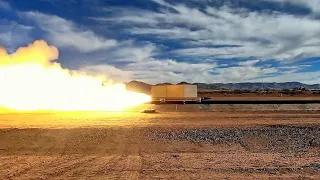 Rocket Sled Test in Slow Motion