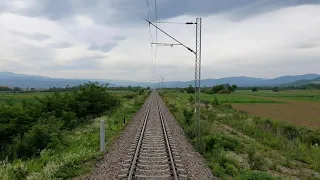 Last wagon view on section Đorđevo-Leskovac(Niš-Skopje railroad line)