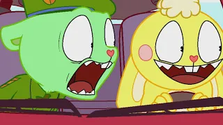 Flippy and Cuddles in a Car [Happy Tree Friends]