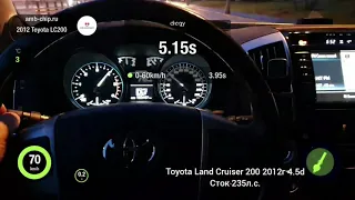 Toyota LC200 4.5d разгон 0-100 сток и amb motorsport Stage VIP