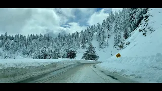 🫣Driving up the (Gorgeous) mountains to the #snow BIG BEAR Huge Snow storm Hwy 18 to Hwy 330. 2/9/24