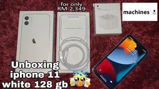 white iPhone 11 (128gb) unboxing + accessories | Malaysia | 🇲🇾🇵🇭