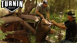 Abandoned 1934 Chevy Remains Found In Creek Bed | Turnin Rust
