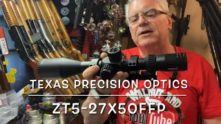 Mail call from Texas Precision Optics Zt5-27x50 FFP rifle scope so nice!