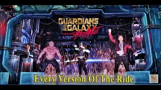 Guardians of The Galaxy Mission Breakout Disney California Adventure | All 7 Versions/Songs