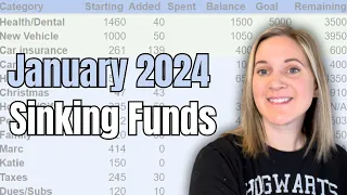 NEW SINKING FUND SET UP & GOALS || JANUARY 2024