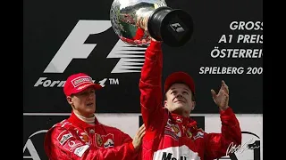 Austria 2002 - Rubens Barrichello gives Schumacher the victory + Post race interview