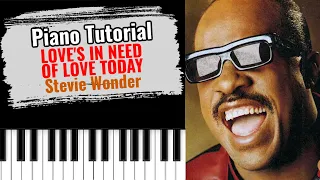 🎹 How to play "LOVE'S IN NEED OF LOVE" by Stevie Wonder (easy piano tutorial lesson)