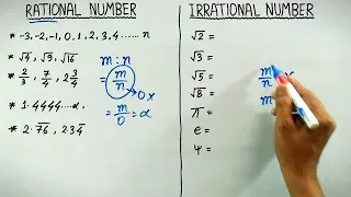 Rational Numbers and Irrational Numbers (Details Explanation)