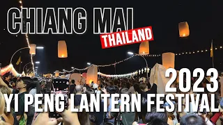 2023 YI PENG Lantern Festival in CHIANG MAI, Thailand - 4k 60 fps UHD