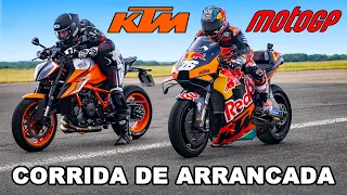 Moto da MotoGP vs KTM de rua: CORRIDA DE ARRANCADA