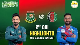 Highlights | Bangladesh vs Afghanistan | 2nd ODI | Afghanistan Innings