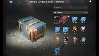 What is in wotblitz Deluxe Limited Edition Container?