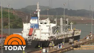 Unprecedented dry season creates big backup at Panama Canal