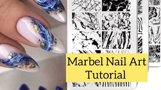 Marble Nail Art Tutorial || Simple and easy way || Nail Art Tutorial || #marblenailart #nailart