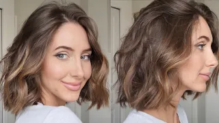 effortless beach waves hair tutorial | short hair