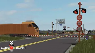 Making trains crash into cars (Roblox Cars vs Trains)