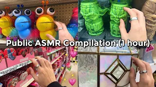 1 HOUR of ASMR in PUBLIC 💛 *7 Locations* (No Talking) - lofi