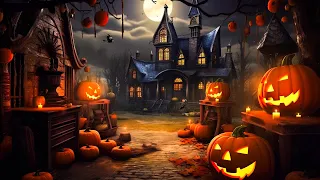 Autumn Village Halloween Ambience 🎃Spooky Music, Halloween Ambience Music, Crunchy Leaves