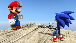 GTA 5 Sonic vs Mario Epic Ragdolls Ep.8 (Euphoria Physics Funny Moments)