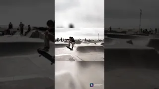 Skateboarding motion graphic neon art video
