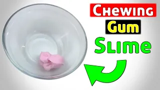 CHEWING GUM SLIME [ASMR] / How to make No Glue, No Borax Easy Slime With Bubble Gum at home