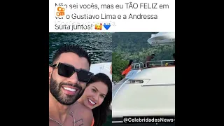 Gustavo Lima e Andressa suita são visto juntos em Angra dos Reis