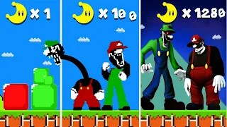 Super Mario Bros. But Every Moon Makes MX vs Mr L Turns To REALISTIC!... | MARIO HP 1