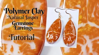 Polymer Clay Faux Natural Jasper stone jewelry Tutorial / LoviCraft