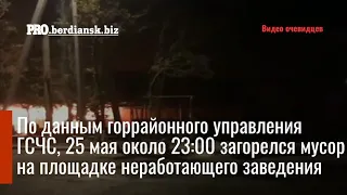 В Бердянске на территории летнего кафе произошел пожар