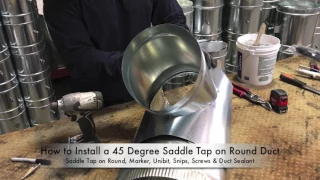 How-To Install a 45 Degree Saddle Tap on Round Duct - The Duct Shop