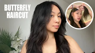 Trying the Butterfly Cut by Brad Mondo on Thin Hair 🦋✂️ Better Than The Wolf Cut??