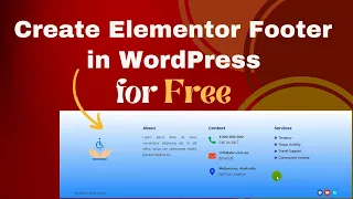 How to Do Elementor Free Footer Design | Elementor Header Footer Builder | WordPress | Tutorial 2023