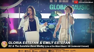 Gloria Estefan & Emily Estefan - KC & The Sunshine Band Medley (Miami Beach 100 Centennial Concert)