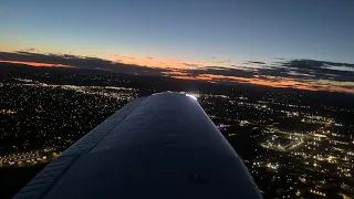 PA-28-161 Great Evening and Night Flight Around Town!