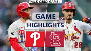 Philadelphia Phillies vs. St. Louis Cardinals Highlights | Wild Card Game 1