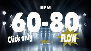 BPM 60-80, Flow, Click only, 10 Minute Metronome