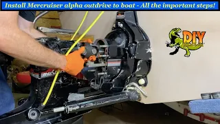 Install Mercruiser alpha one outdrive to boat - All important steps