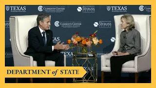 Secretary Blinken participates in a conversation at University of Texas Austin