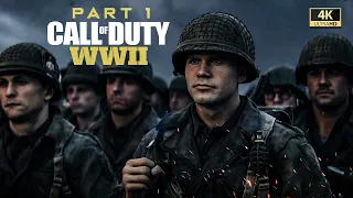 CALL OF DUTY WW2 Walkthrough Gameplay Part 1 - Normandy - Campaign Mission 1