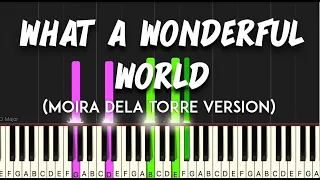 What a Wonderful World by Louis Armstrong (Moira version) synthesia piano tutorial + sheet music