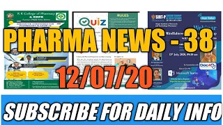 Pharma news -38 | KRPA WEBINAR | QUIZ COMPETITION | AICTE - STTP| etc