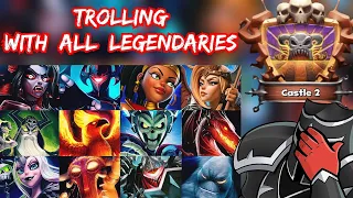 Castle Crush 🔥 TROLLING With All 12 LEGENDARY Cards 🔥 Legendary Trolling Castle 2