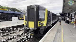 Southampton Central - London Waterloo Train Journey | South Western Railway Class 444 | 2022 | 4K