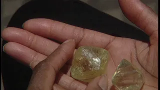 Very big rough yellow diamonds