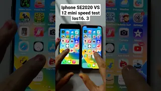 iphone SE2020 VS 12mini Speed test Ios16.3